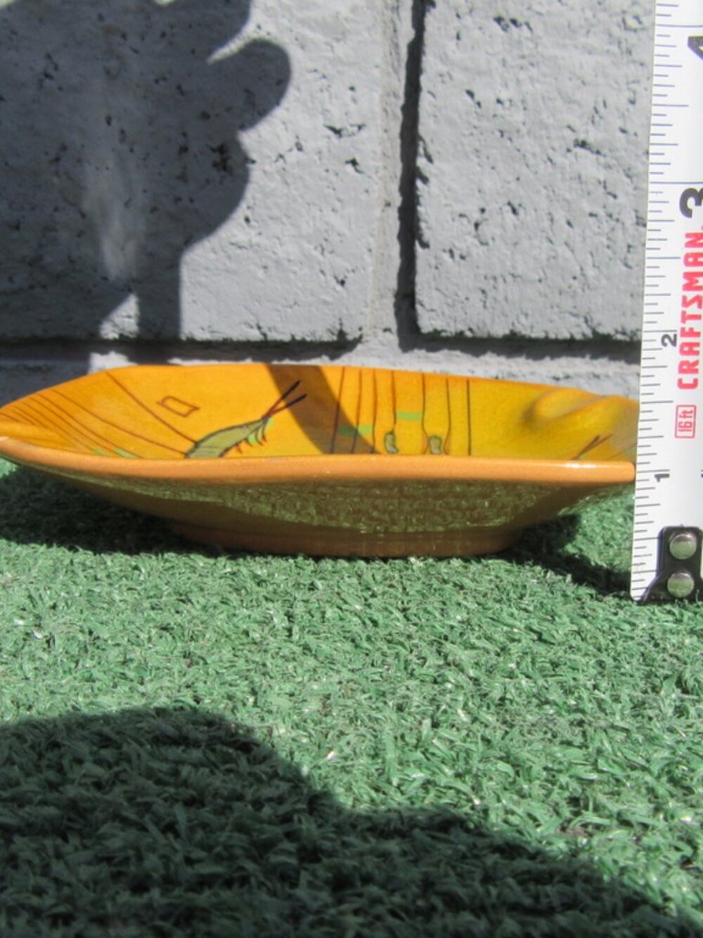 Vintage MCM Glazed Ceramic Ashtray Dish Made In Italy R-23 - Picture 4 of 7